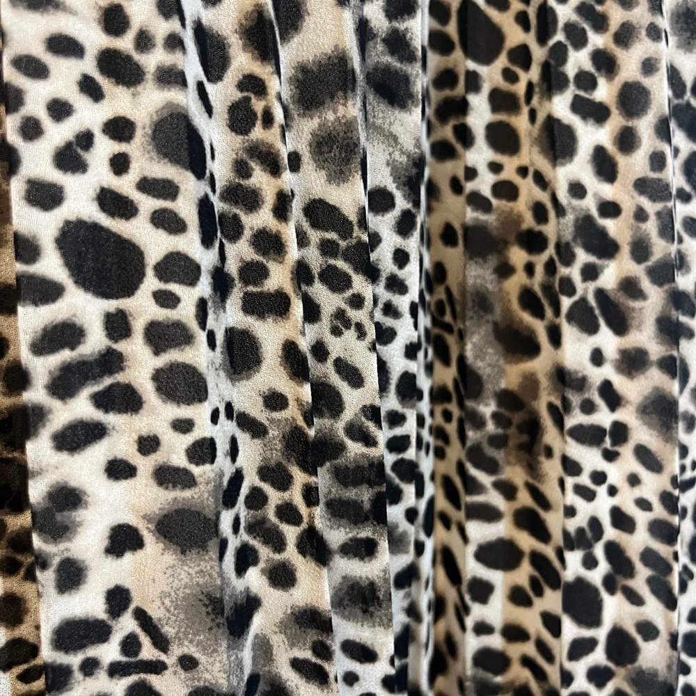 A New Day | Leopard Print Lined Pleated Maxi Women's Skirt Large - Picture 2 of 6